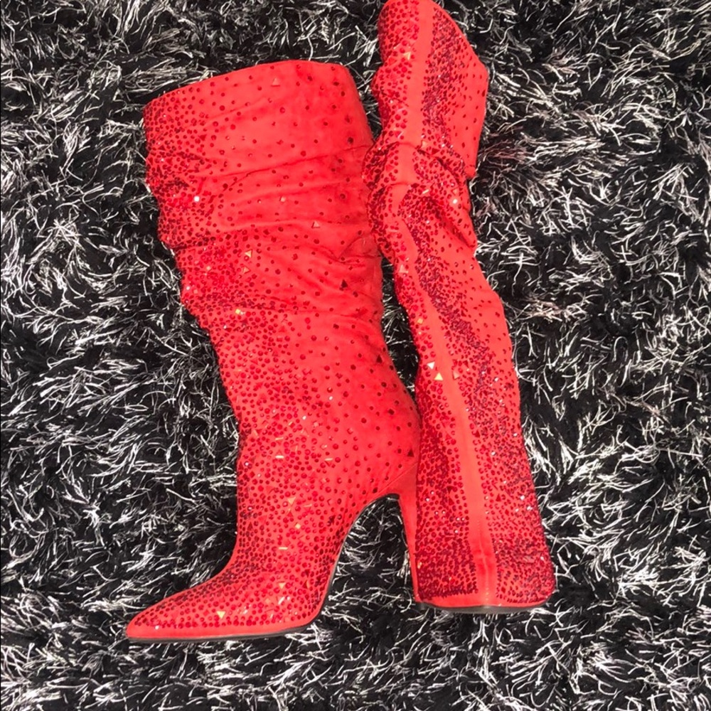 Jessica Simpson Red Jewel Boots